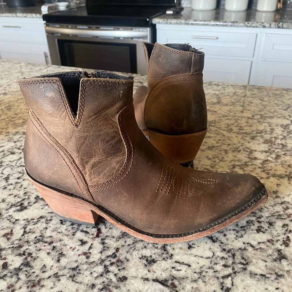 Distressed Ankle Lucky And Blessed Boots. View 2